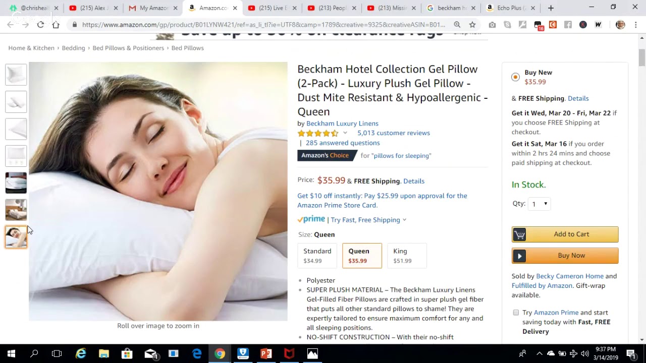 Beckham Hotel Collection Gel Pillow 2 Pack