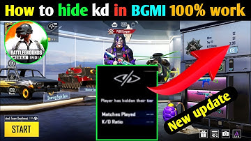 How to hide kd in bgmi | bgmi me kd hide kaise kare | How to hide kd in pubg 2023