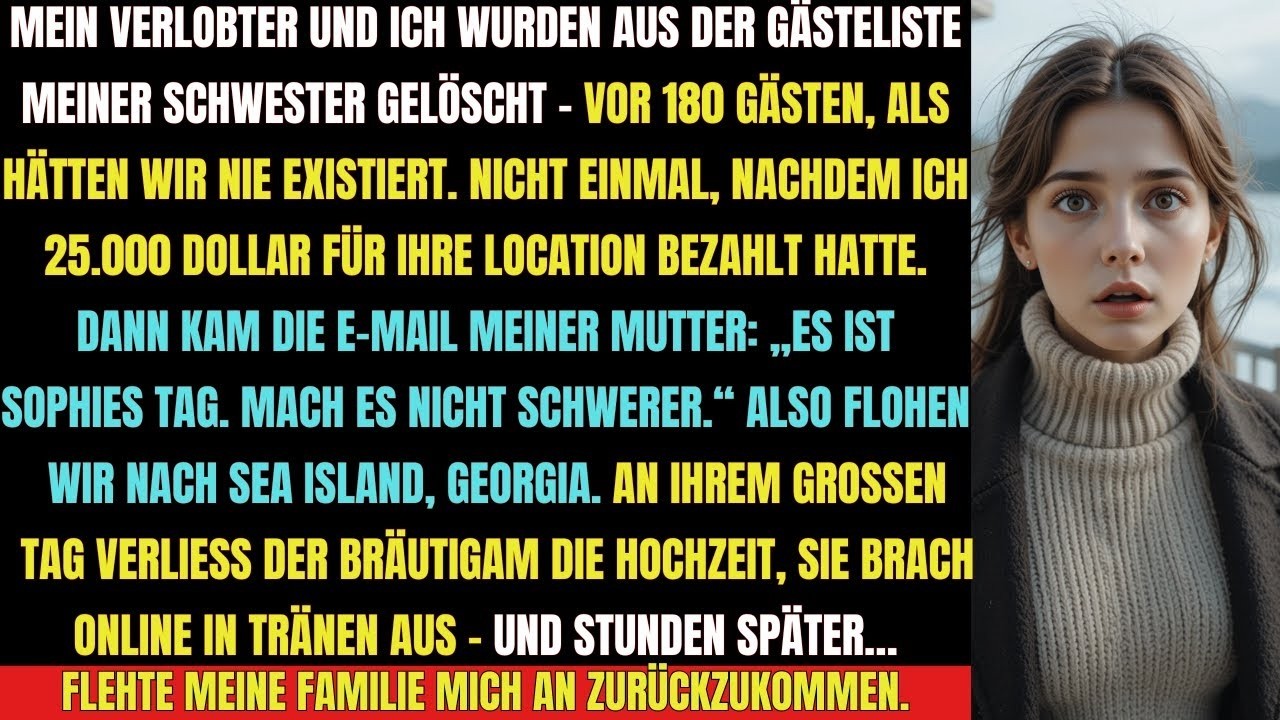 Meine Schwester strich mich von ihrer Hochzeit– doch dann verließ der Bräutigam sie vor allen Gäs