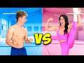 Girls vs boys gymnastics challenge