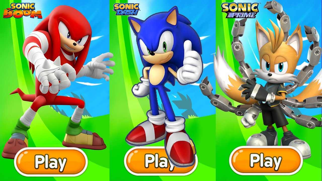 Sonic Dash Vs Sonic Boom Vs Sonic Prime Dash - Sonic Vs knuckles Vs ...