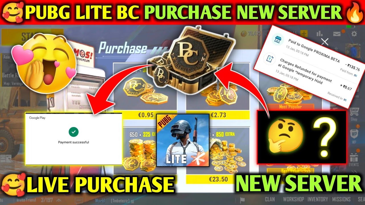 🔥How to purchase bc in pubg lite🥰 pubg mobile lite