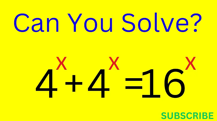 A Nice Math Olympiad Exponential Equation | Find X