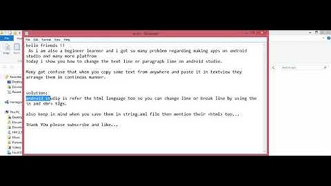 Android Studio: Change the text line or arranging paragraph in text view.