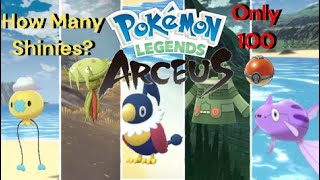 Pokemon Legends Arceus (How many shiny Pokemon can we catch with only 100 pokeballs?)(Part 2)