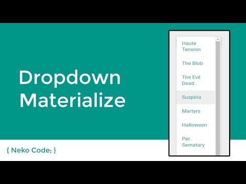 Dropdown Materialize