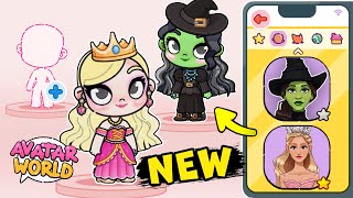 EASY! How to Create GLINDA and ELPHABA from Wicked in AVATAR WORLD 🌍 PAZU