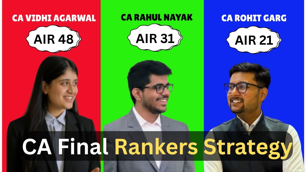 CA Final | Rankers strategy | Interaction with CA Rankers - YouTube