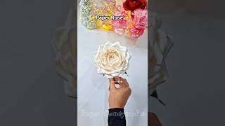 White Rose | Flower making from paper | Paper Rose #shorts #craft