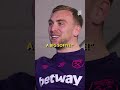 Jarrod Bowen reveals all about Danny Dyer ⚒️ #shorts #football #westham