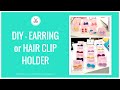 Diy earring or hair clip display card for craft fair