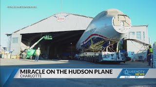 Miracle on the Hudson plane moves out of storage to its new Charlotte home