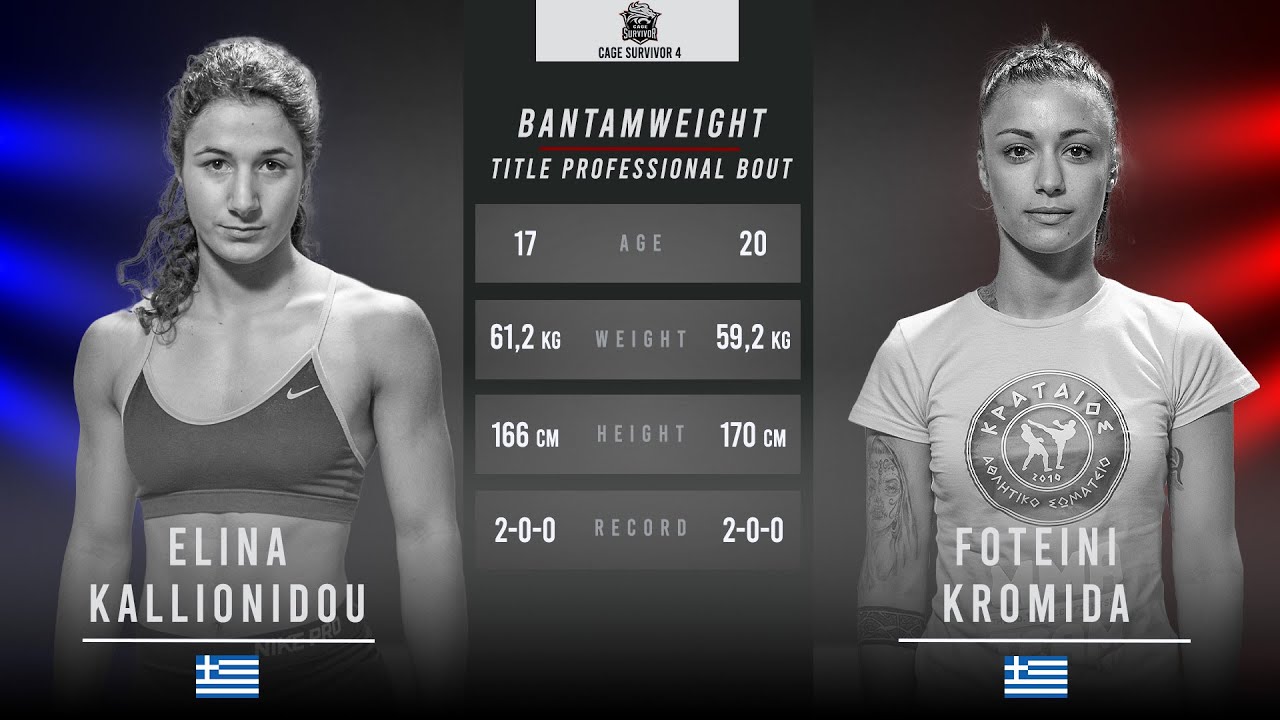 Cage Survivor 4:  Elina Kallionidou vs. Foteini Kromida Full Fight