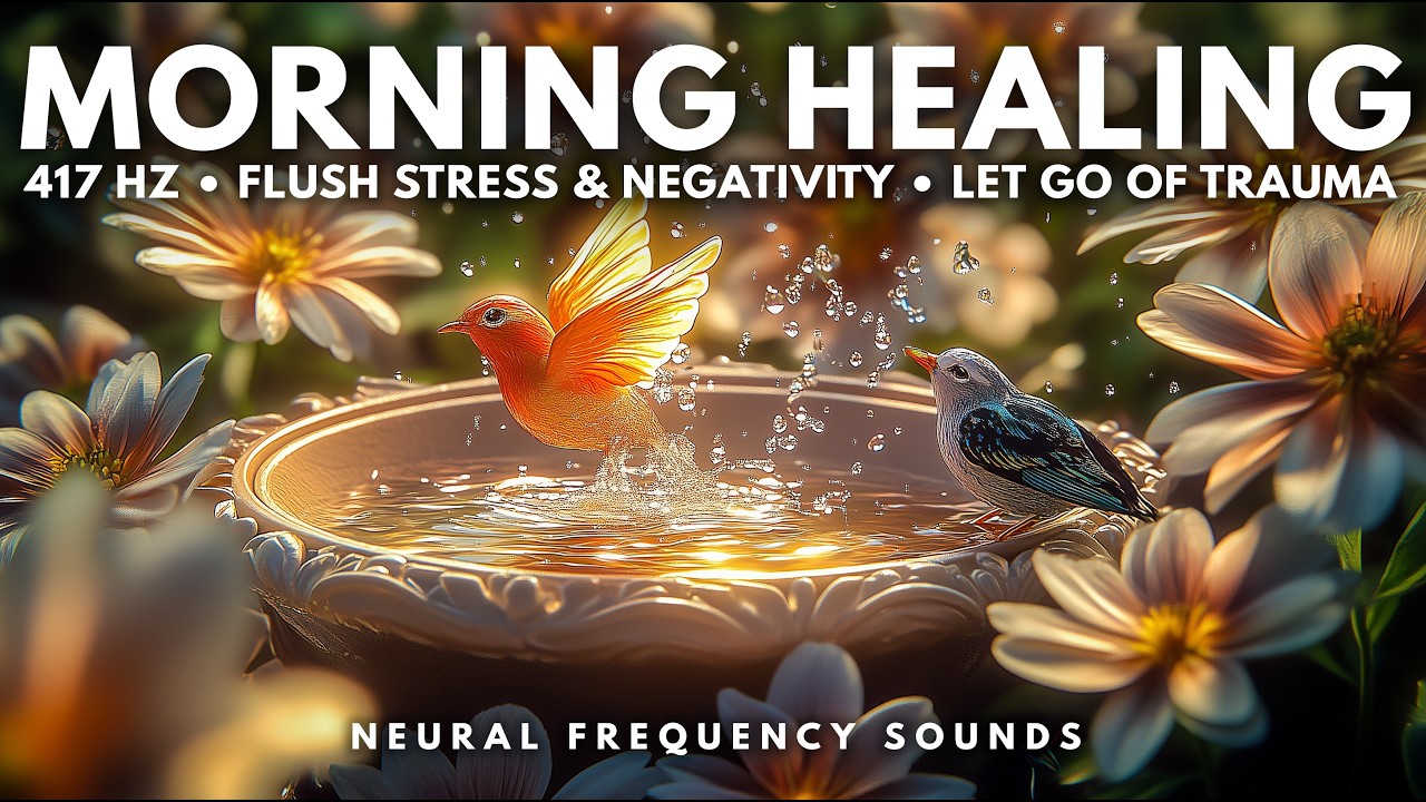 417 Hz Morning Cortisol Flush 🌿 Dissolve Stress Hormones with Birdsong • Meditation Music