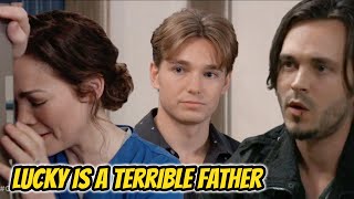 Lucky leaves after learning the truth about Aiden abandoning his son leaving Liz heartbroken