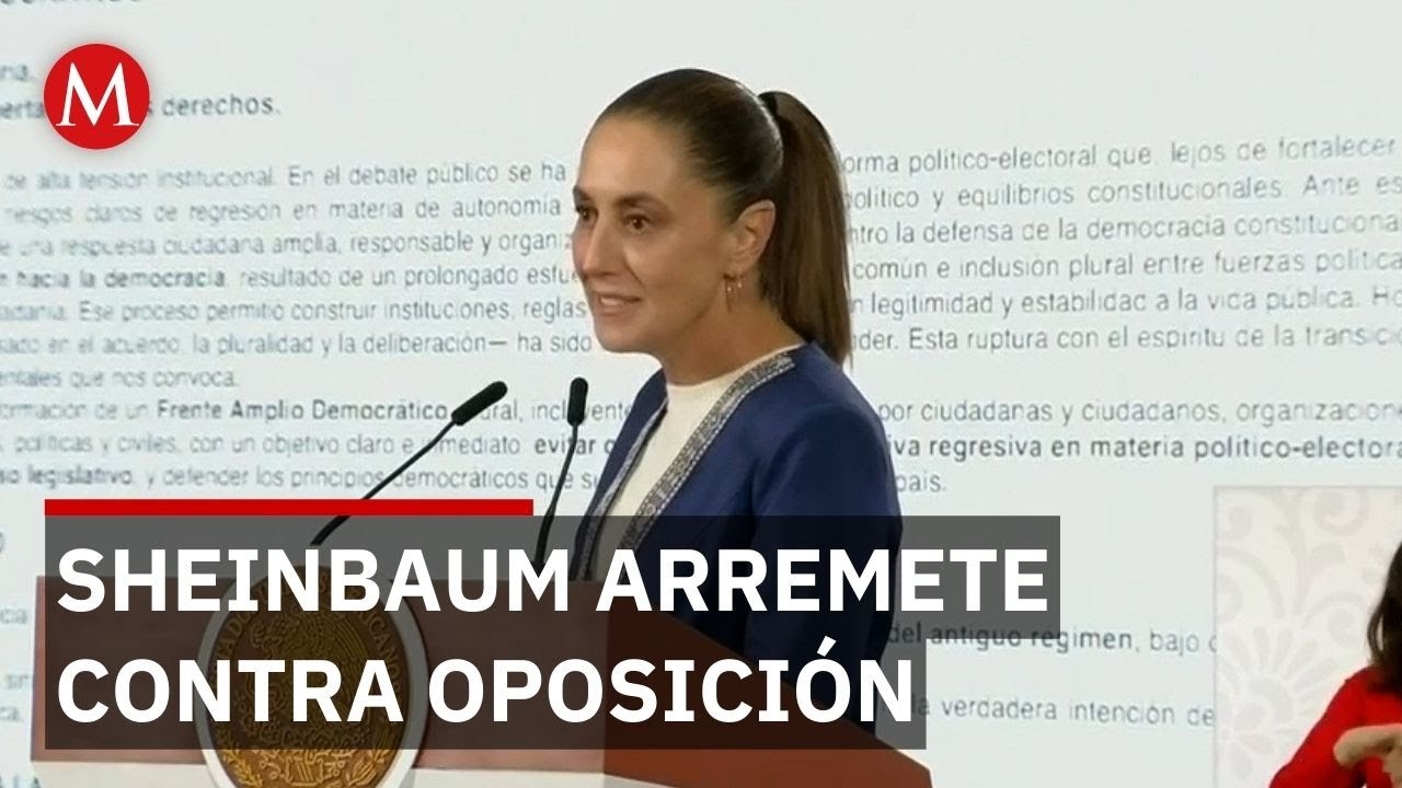 Claudia Sheinbaum critica a la oposición por reforma electoral