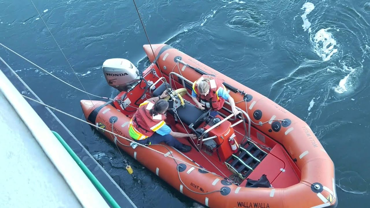Emergency Man Overboard Drill on the M/V Walla Walla - YouTube