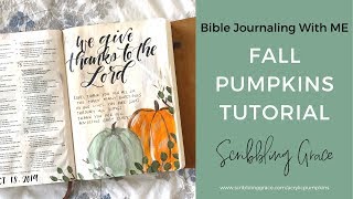 Autumn Bible Journaling Process, Full of Praise