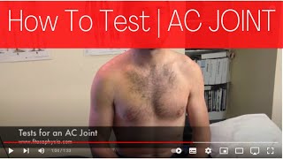 How To Test for an AC Joint Injury | PHYSIO MOSMAN