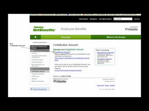 fidelity 401k contribution amount change login