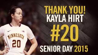 Kayla Hirt: 2015 Senior Day Tribute
