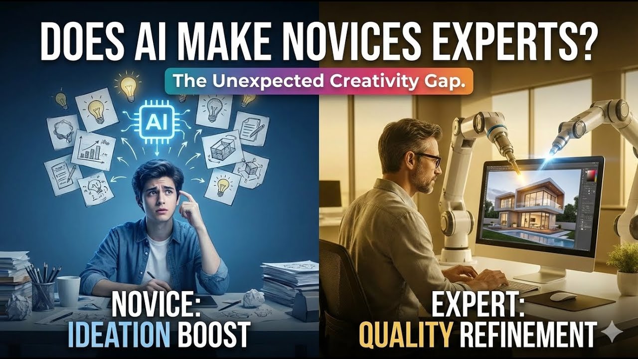 Does AI Make Novices Experts? The Unexpected Creativity Gap in Human–AI Co-creation