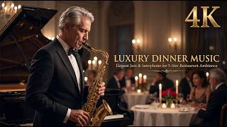 Luxury Dinner Music 2026 ✨ 4K Elegant Jazz & Saxophone for 5-Star Restaurant Ambiance