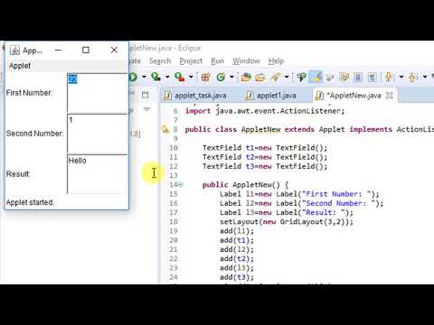 Video: How To Create An Applet