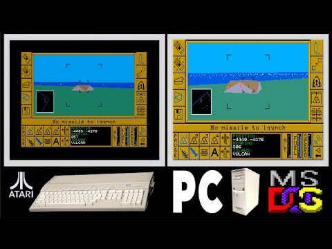 Atari ST vs PC MS-DOS : CARRIER COMMAND (Side by side comparison) - YouTube