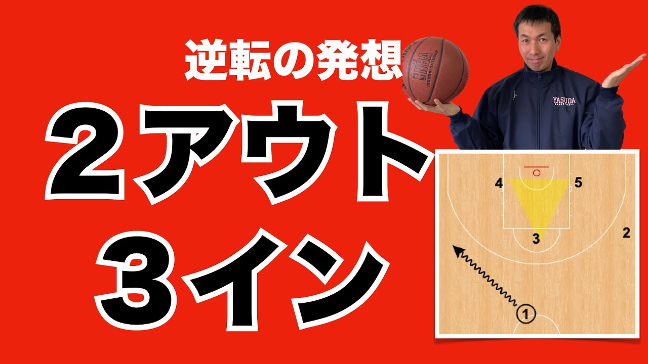 バスケ】2アウト3イン インサイドで徹底的に攻めるセット