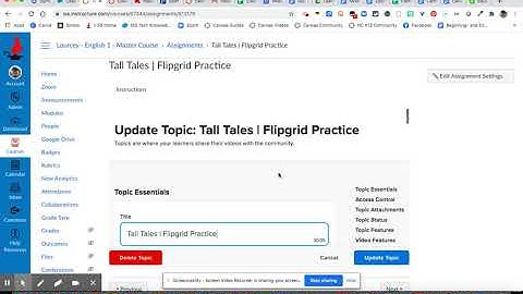 Using Flipgrid in Canvas | Video #2 | Creating Flipgrid Assignments
