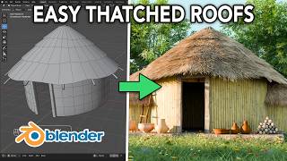 Blender Tutorial - How To Model and Texture a Fantasy Hut with a Thatched Roof