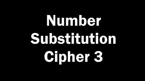 Number substitution cipher 3