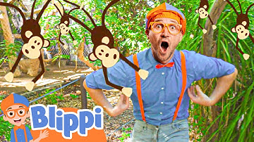 Explore Monkey Jungle Animals with Blippi! | Children