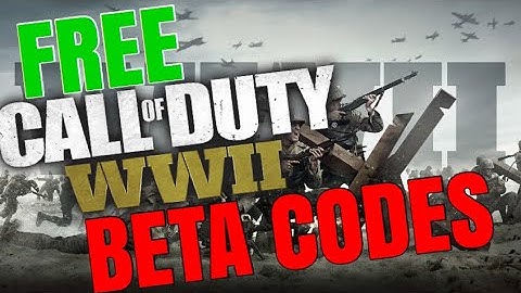 FREE Call of Duty WW2 BETA CODES!