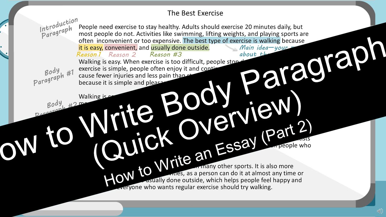 How To Develop Body Paragraphs