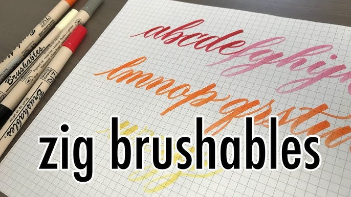 How to Write the Alphabet with the Pentel Fude Touch Brush Sign Pen 