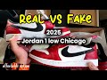 Jordan 1 low Chicago Real vs Fake Review 2025 | How to spot the difference 1:1