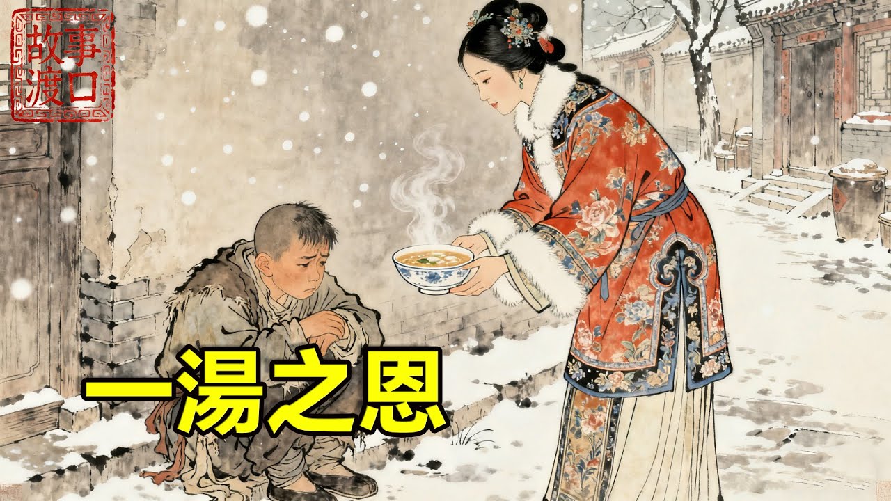 小乞丐在寒冬被富家千金賞了碗疙瘩湯，十年後他進士及第封官加爵，第一件事便是上門報当年一湯恩情！【故事渡口】#民間故事 #故事分享 #故事