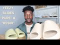 ADIDAS YEEZY SLIDES PURE & RESIN REVIEW + ON FOOT | WORTH THE HYPE?