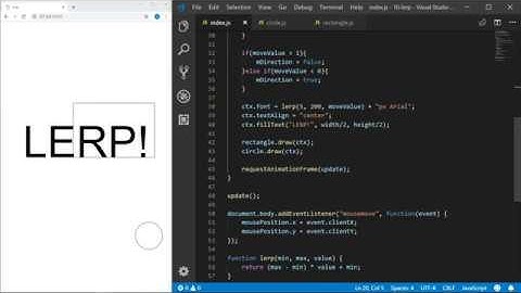 Lerp function - Anmation javascript canvas