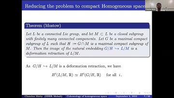 WoG 2022 Talk 2.4: Chandan Maity - Lower dimensional cohomologies of homogeneous spaces