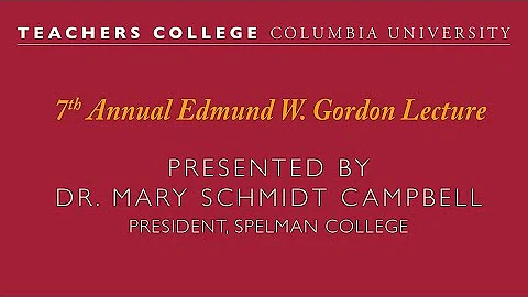 7th Annual Edmund W. Gordon Lecture with Mary Schm...