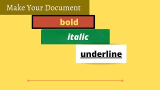 How to make bold, italic and underline my document in word file 2016 screenshot 2