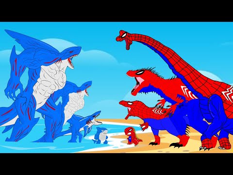  Evolution Of SHARKZILLA vs SPIDER DINOSAUR T-REX: Monsters Ranked From Weakest To Strongest