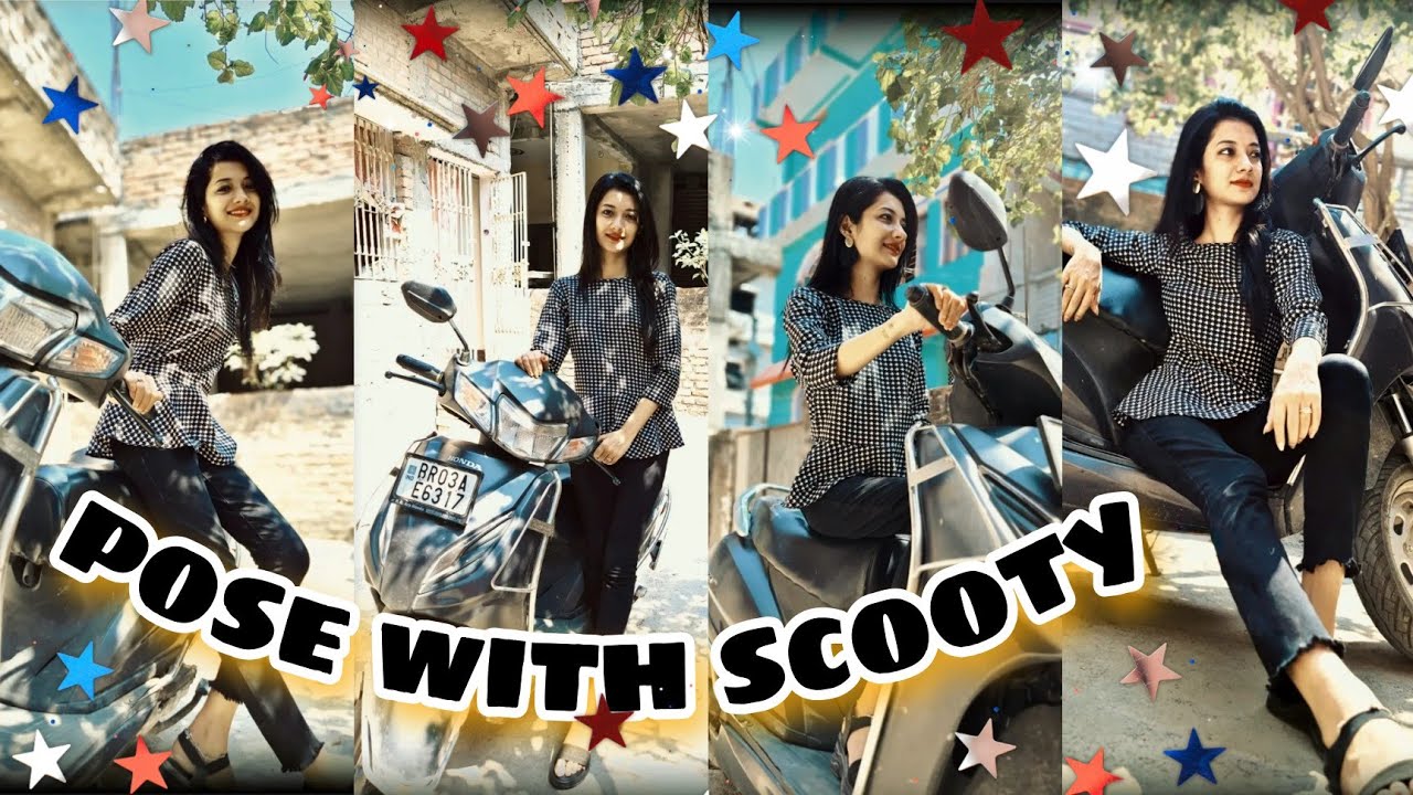 Scooter road pose hi-res stock photography and images - Alamy