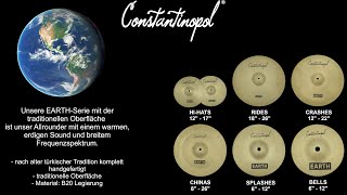 CONSTANTINOPOL BECKEN EARTH SERIE HI-HAT 16 PAPER THIN B20 BRONZE HANDMADE TURKISH CYMBALS