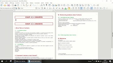 LibreOffice Writer 3/11 créer une table des matières