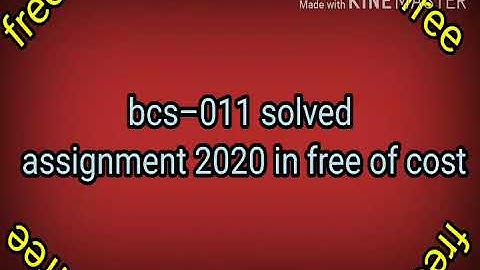 bcs 011 solved assignment 2019-20