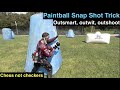 Snap shot trick for paintball